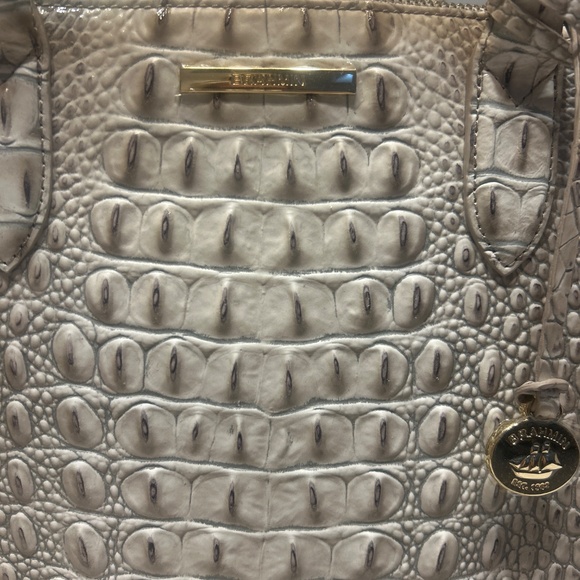 BRAHMIN CAROLINE FAIREST GREY MELBOURNE LEATHER PURSE - Picture 3 of 4